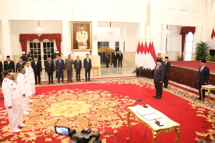 Presiden Lantik Gubernur Kepulauan Bangka Belitung dan Papua Pegunungan