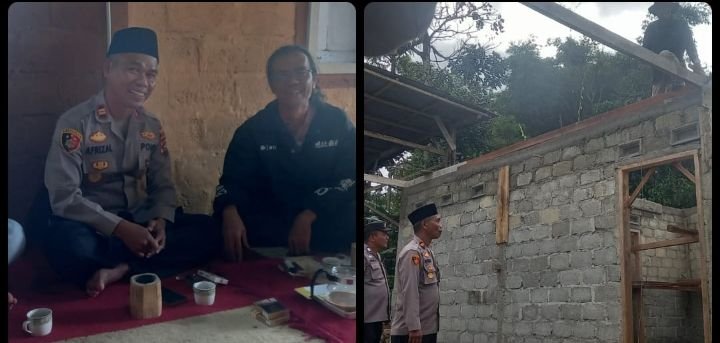 Peduli Tempat Ibadah, Iptu Afrizal Polsek Pantai Cermin Bangun Fasilitas Mushola