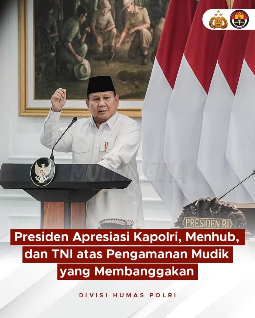 Presiden RI Apresiasi Keberhasilan Pengamanan Arus Mudik Lebaran 2025