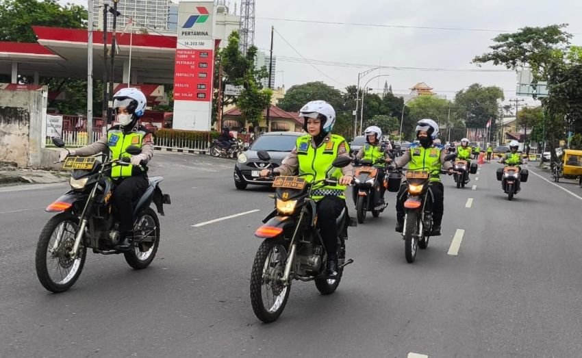 Polwan Polrestabes Medan Gelar Patroli Srikandi