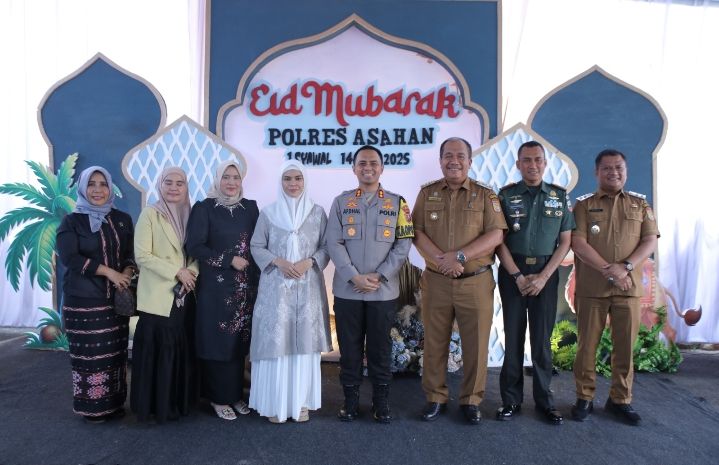 Bupati dan Wabup Asahan Beserta OPD hadiri Open House Halal Bihalal Kapolres Asahan
