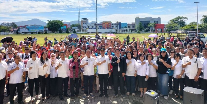 Lepas Tim RBM GKPS, Wakil Bupati Simalungun Berikan Apresiasi Kepada Penyelenggara RBM