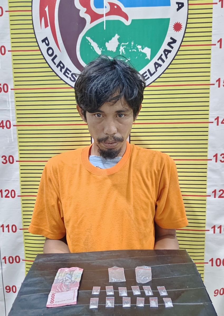 Gagalkan Transaksi Narkoba di Warung Kopi, Polres Tapsel Tangkap Kurir Sabu di Paluta