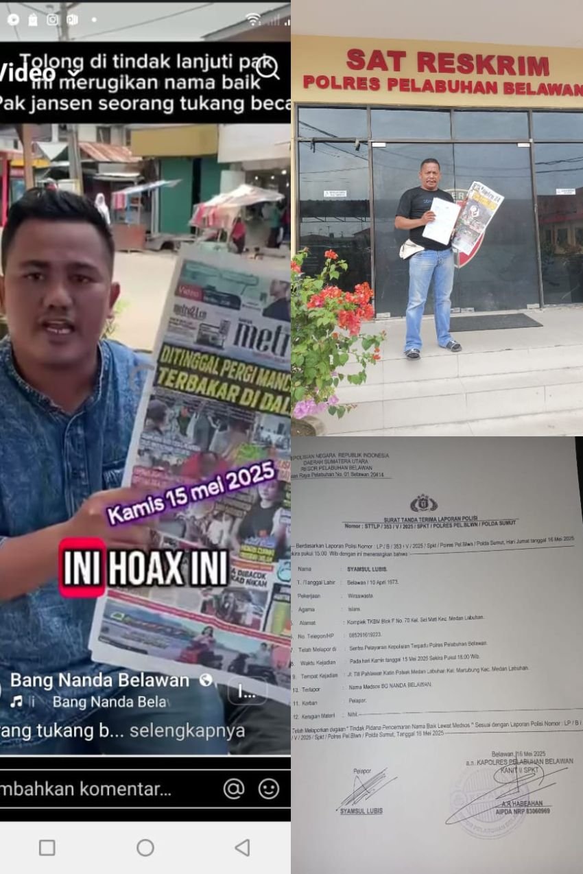 Dibilang Sebarkan Berita Hoax, Wartawan Metro24 Laporkan Bang Nanda Belawan Seorang Konten Kreator