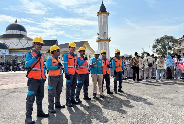 Hardiknas 2025, Listrik Andal PLN Menyertai Momen Upacara di Lapangan Astaka Pancing, Medan