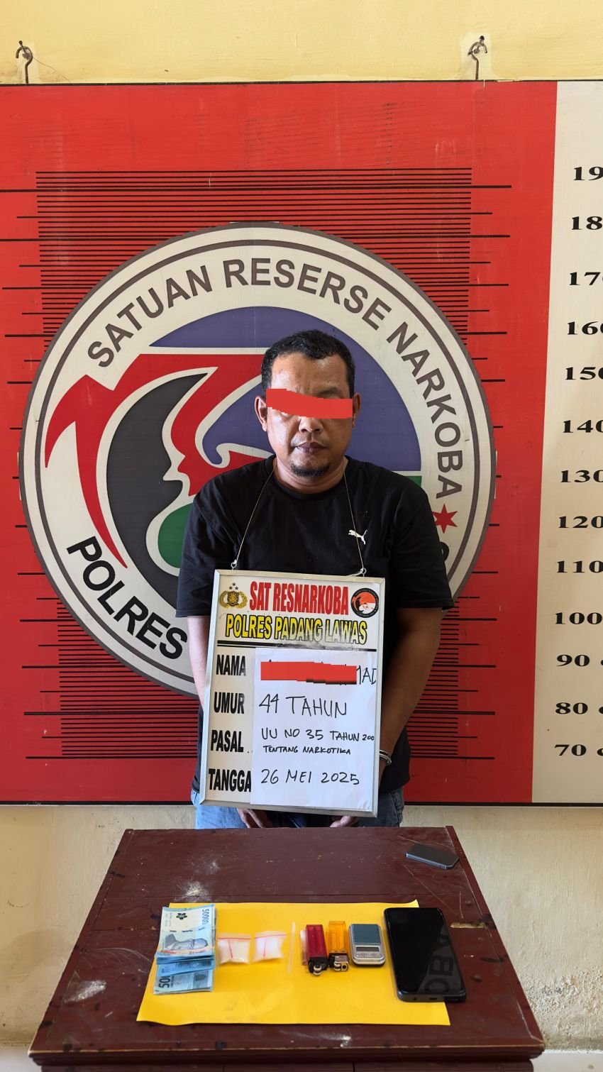 Satresnarkoba Polres Palas Ringkus Seorang Pengedar Narkoba dengan Barbut Sabu 10,8 Gram di Perkebunan Masyarakat Aliaga Sosa