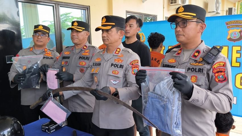 Dor..!! Polsek Sunggal Tembak 1 dari 5 Tersangka Begal Yang Berulang Kali Beraksi, 2 Tersangka Lagi DPO