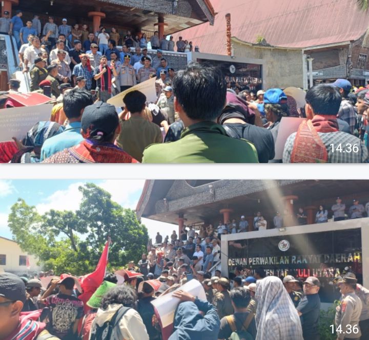 Aliansi Gerakan Tutup TPL Unjuk Rasa Nyatakan Sikap Tolak TPL