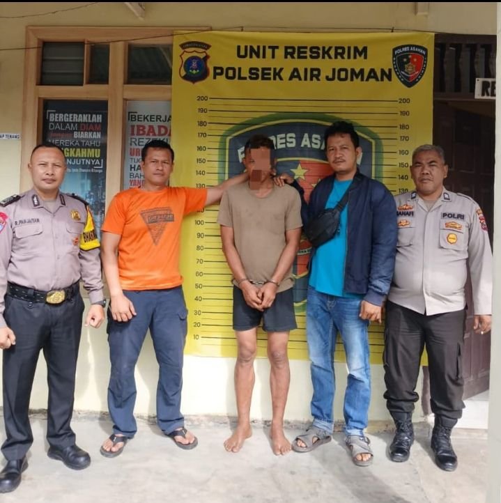 Curi Meja Tenis, Seorang Pria Ditangkap Reskrim Polsek Air Joman Polres Asahan