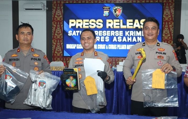 Satreskrim Polres Asahan Ungkap Komplotan Perampok Spesialis Toko Grosir, Enam Tersangka Diamankan, Satu Tewas Melawan Petugas