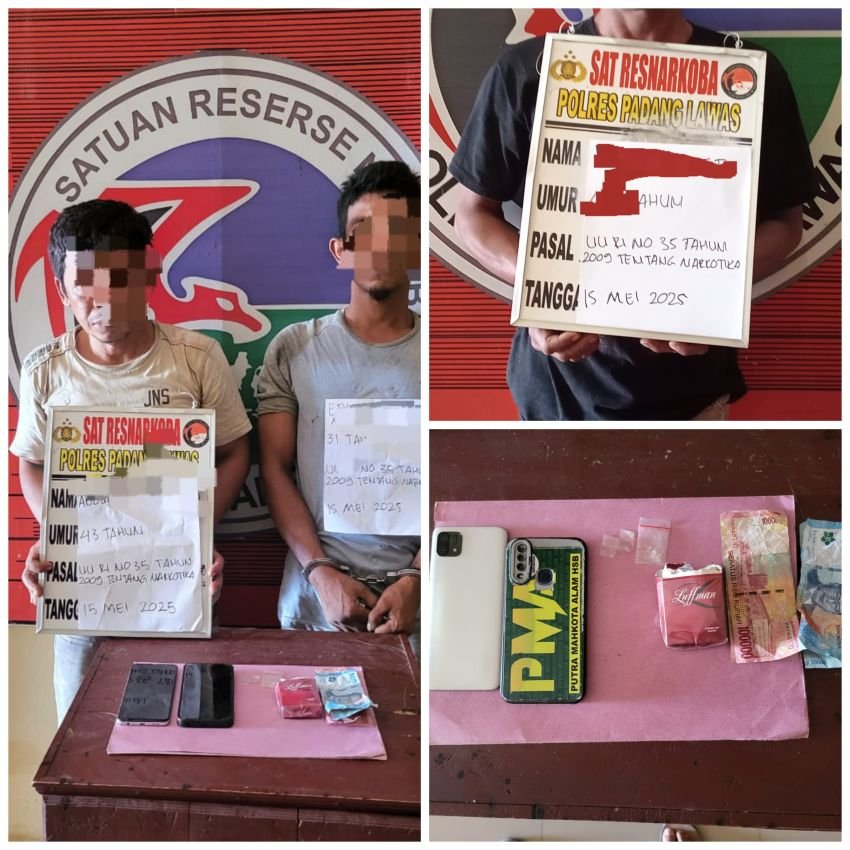 Dua Pengedar Dan Satu Pengguna Narkoba Di Gulung Satresnarkoba Polres Palas
