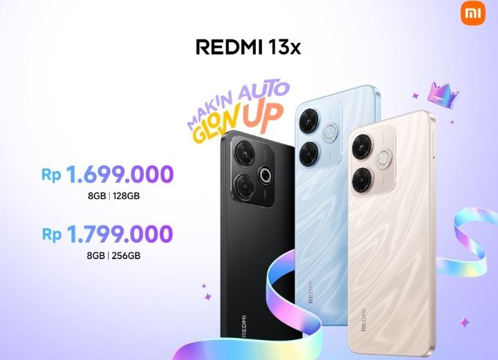 Tampil Beda dengan Desain Memukau, Redmi 13x Siap Bikin Kamu Makin Glow Up!