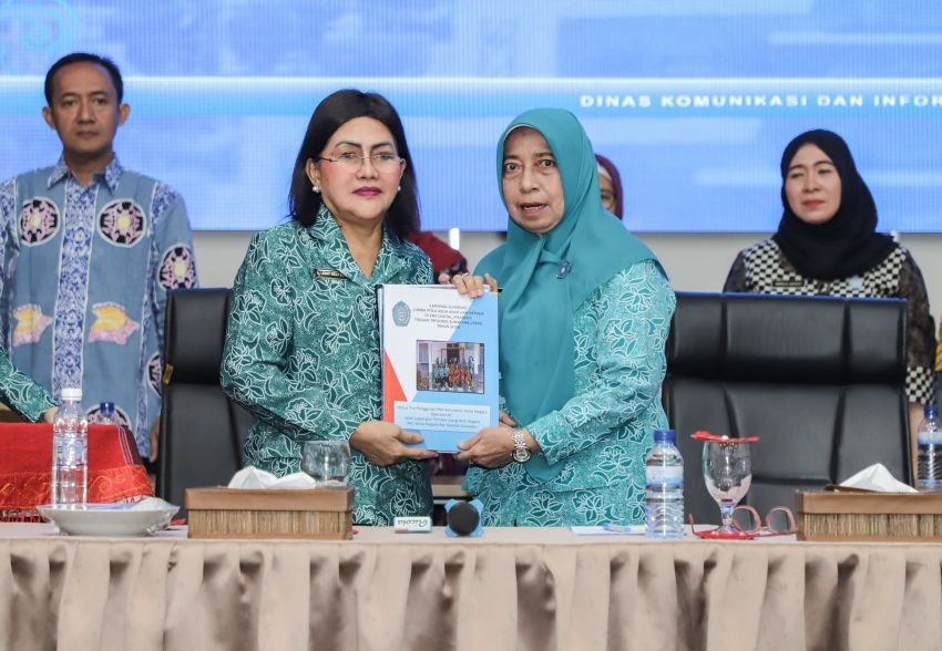 Ketua TP PKK menyambut kunjungan Tim Supervisi PKK Sumut di Gedung Serbaguna