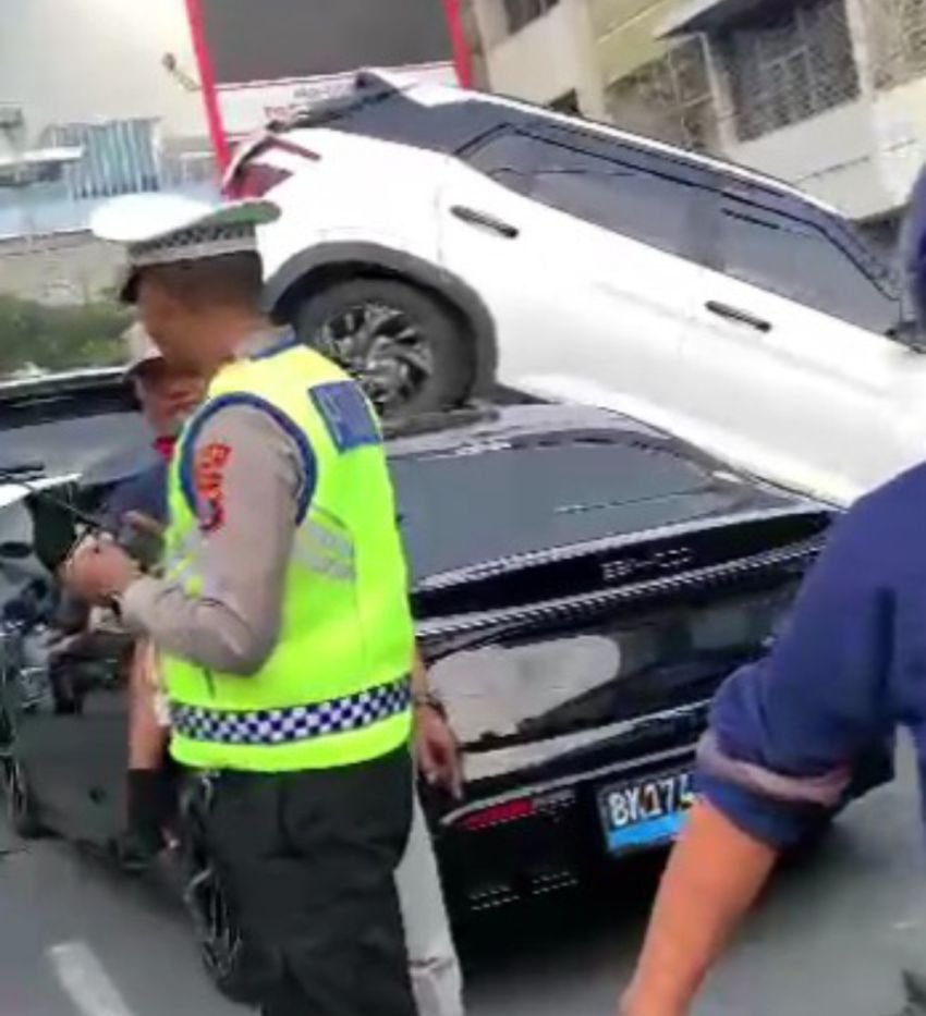 Kecelakaan Beruntun di Jalan HM Yamin Medan, Libatkan 10 Kendaraan!