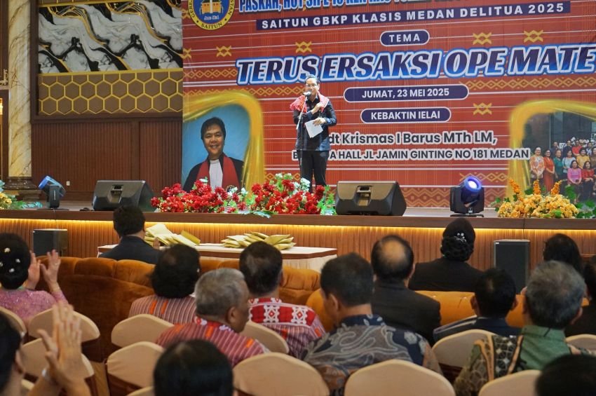 Wali Kota Medan Hadiri Perayaan Paskah dan Hut Saitun GBKP Klasis Medan Delitua