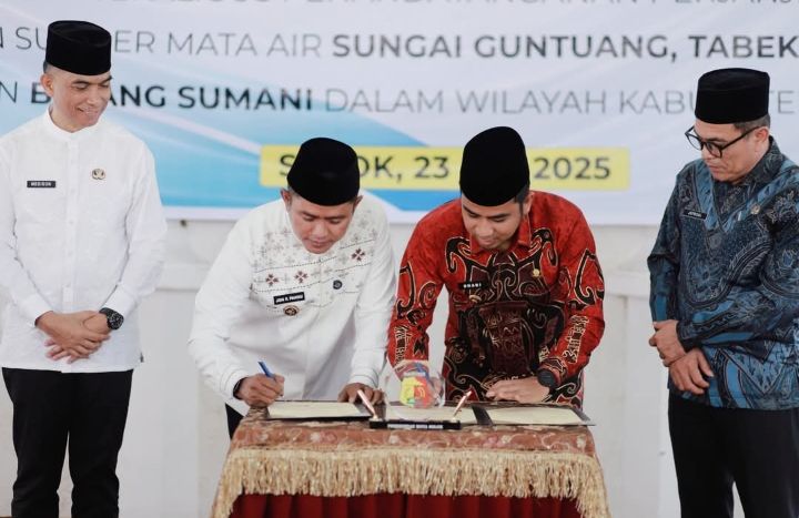 Kabupaten dan Kota Solok Sepakati Kerjasama Pemanfaatan Sumber Air Bersih.
