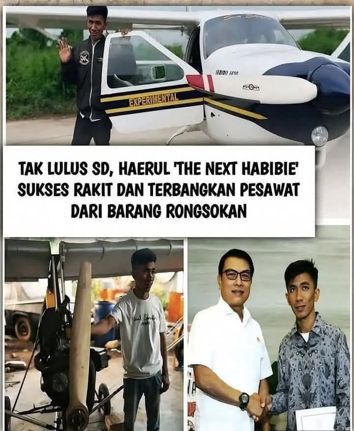 Haerul, Montir Otodidak Asal Pinrang yang Sukses Terbangkan Pesawat Rakitan dari Barang Rongsokan