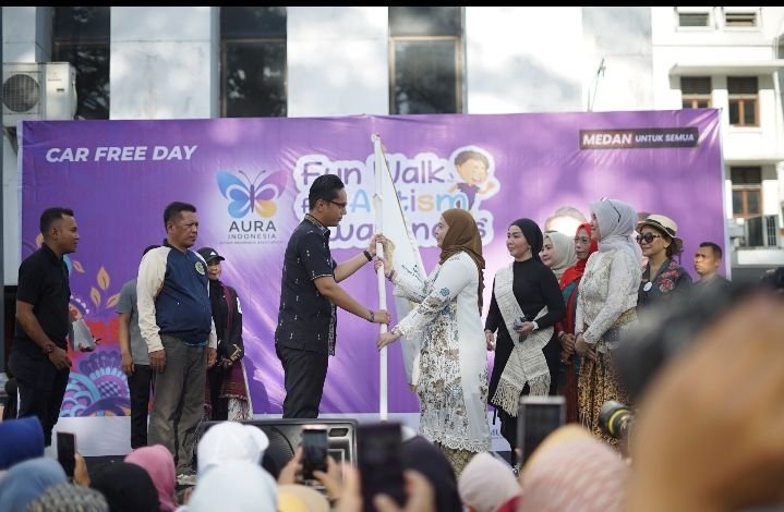 Fun Walk "Women Leader Festival" AURA bersama Perpina Meriah, Wali Kota Medan Dukung Kesadaran Autisme dan Peran Perempuan Pemimpin