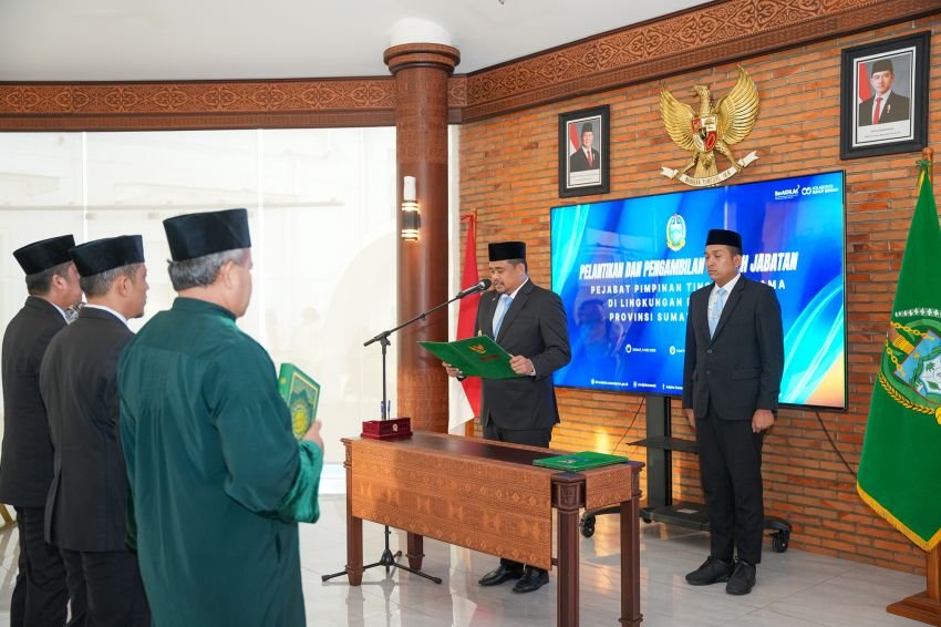 Bobby Nasution Lantik Dua Pejabat Eks Pemko Medan di Pemprov Sumut