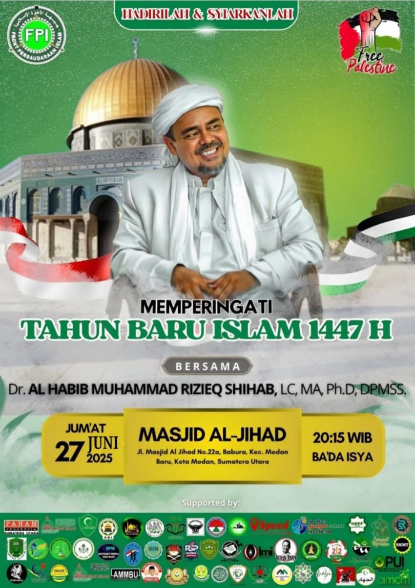 Masjid Al-Jihad Medan Gelar Tabligh Akbar Sambut Muharram 1447 H, Habib Rizieq Dijadwalkan Hadir