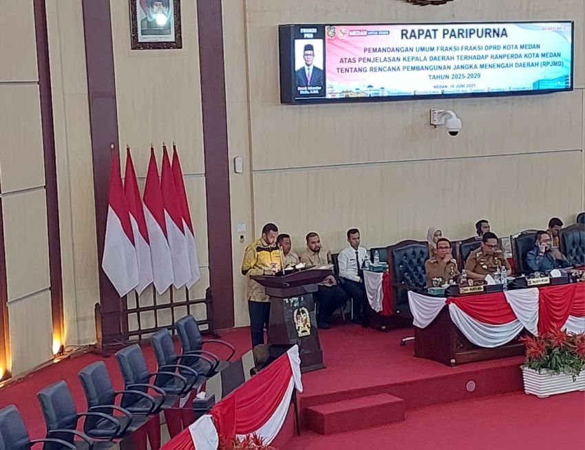 Fraksi Golkar DPRD Medan Sampaikan Sejumlah Saran Terkait RPJMD 2025-2029