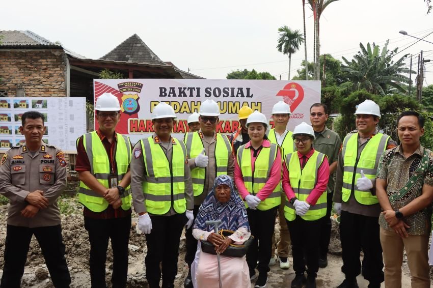 Sambut HUT Polri ke-79, Polrestabes Medan Bedah Rumah Lansia