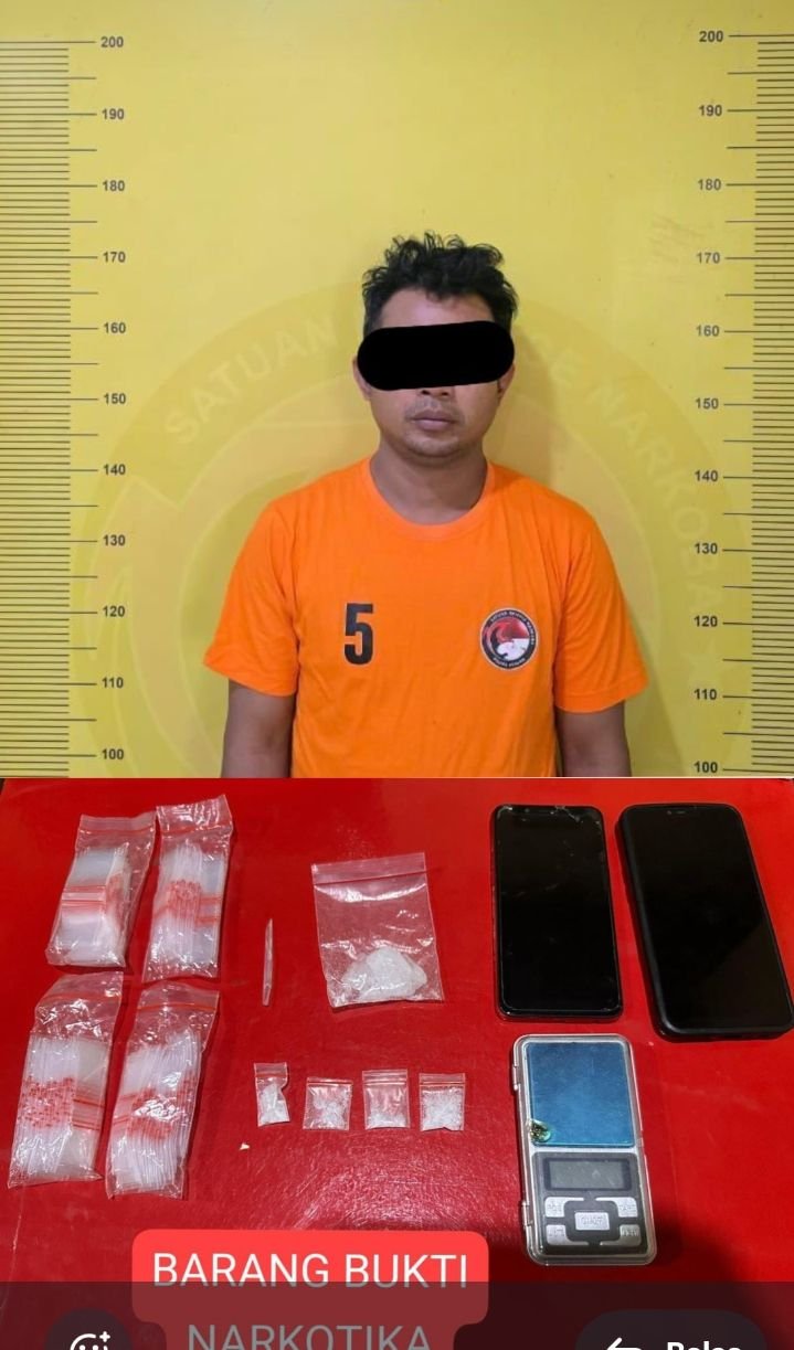 Satresnarkoba Polres Asahan Tangkap Pengedar Sabu Dengan BB 10 Gram di Kisaran Barat