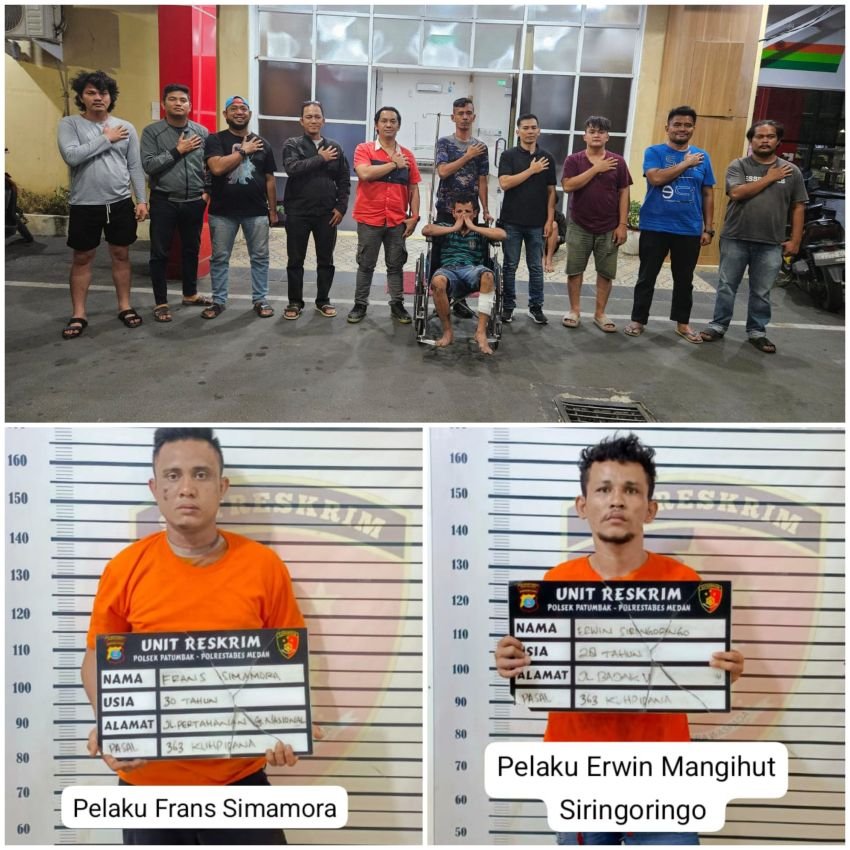 Lagi, Team URC Unit Reskrim Polsek Patumbak Tangkap 2 Residivis Pelaku Curat, 1 Pelaku Ditembak
