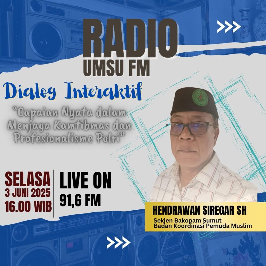 Hendrawan Siregar Jadi Narasumber Dialog Interaktif Radio UMSU FM Bahas Kamtibmas dan Profesionalisme Polri