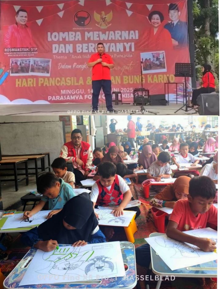 DPC PDI-Perjuangan Gelar Lomba Mewarnai dan Bernyanyi