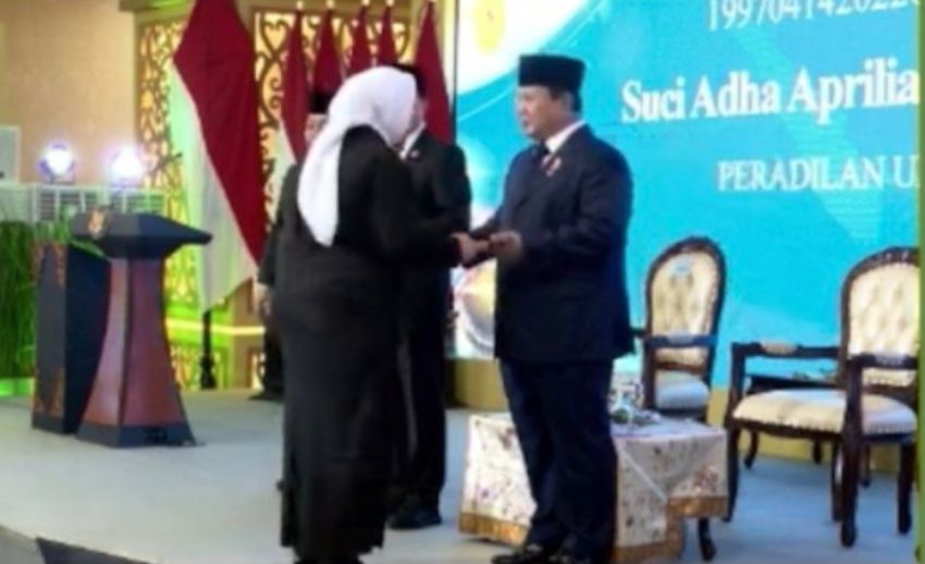 Suci Sinaga Menjadi Salah satu Calon Hakim Terbaik yang dikukuhkan Presiden Prabowo