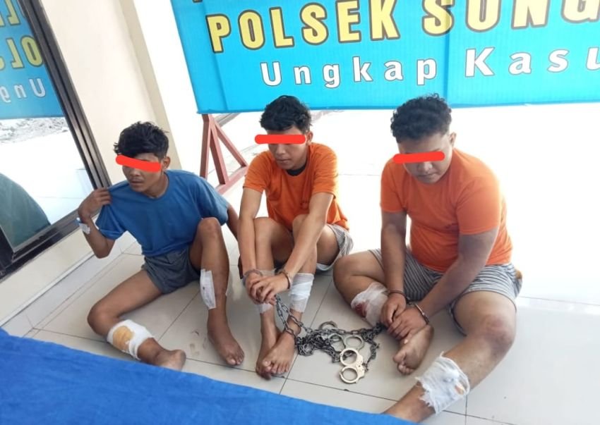 Polsek Medan Sunggal Ringkus Begal Antardaerah, 3 Ditembak.