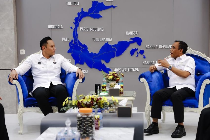 Menko Infrastruktur & Pembangunan Kewilayahan AHY Kunjungi Palu, Bahas Penguatan Konektivitas Sulteng