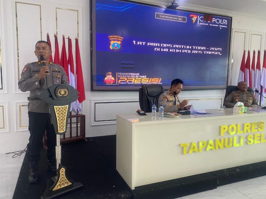 Polres Tapsel Siap Sukseskan Operasi Patuh Toba 2025, Waka Polres Tegaskan Integritas dan Etika Personel di Lapangan