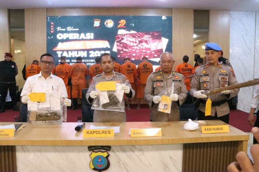 Polres Padangsidimpuan Tuntas Ungkap TO Narkoba,AKBP Wira Prayatna Cetak 100 persen Keberhasilan di Ops Antik Toba