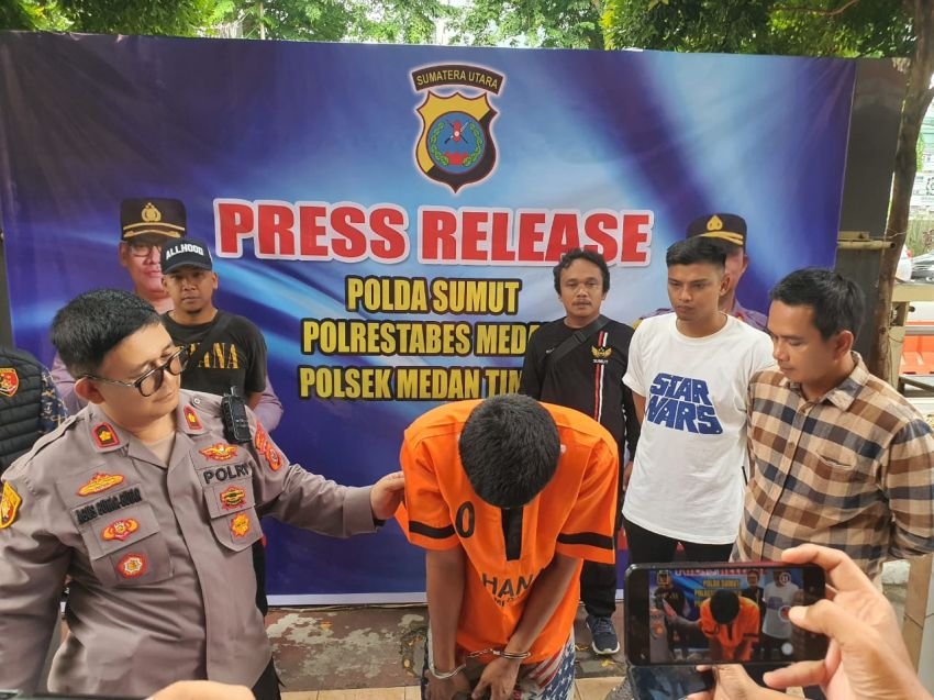 Polsek Medan Timur Tangkap Moris, Pelaku Curanmor 10 TKP: Uangnya Buat Sabu dan Judi Slot