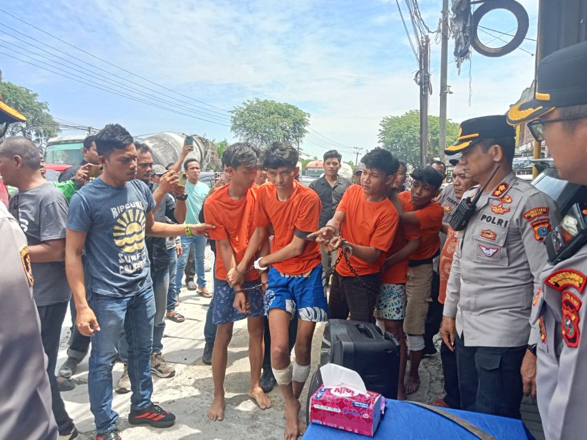 Polsek Sunggal Ringkus Komplotan Begal Sadis Beraksi di Medan-Binjai, 5 Orang Positif Narkoba
