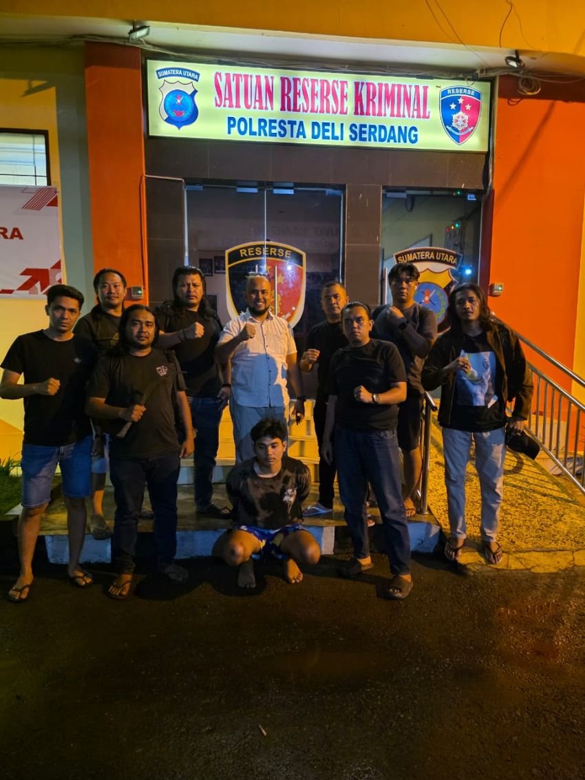 Anggota Geng Motor Berclurit Diringkus Polresta Deli Serdang, Meringis Saat Diciduk