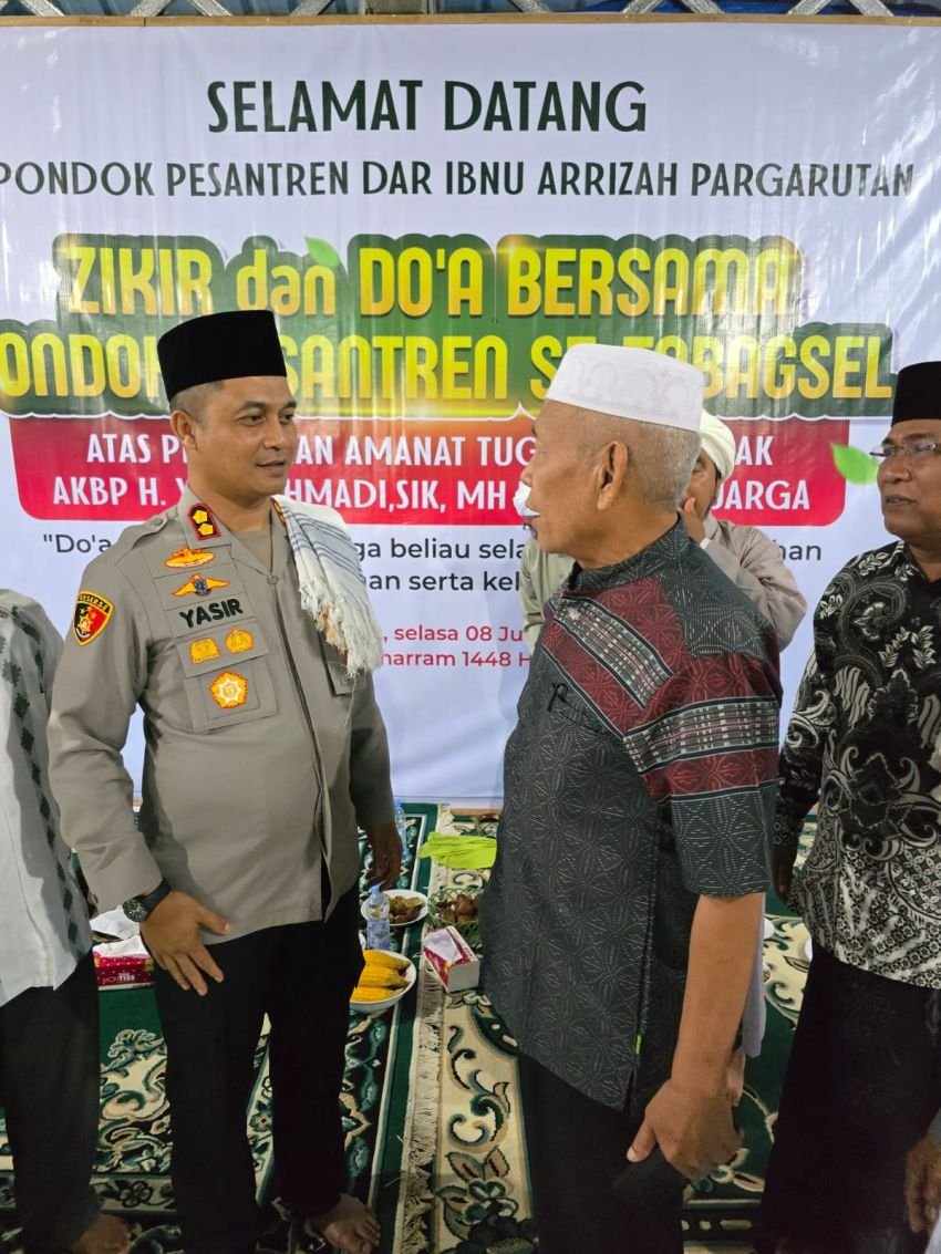 Perpisahan AKBP Yasir Ahmadi Diiringi Zikir dan Doa Bersama Pimpinan Ponpes Tabagsel