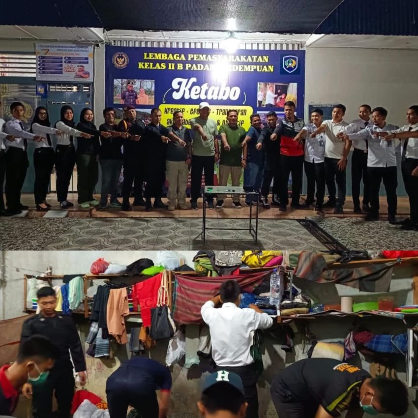 Perintah Kalapas, Satgas Kamtib Lapas Padangsidimpuan Gelar Razia Insidentil