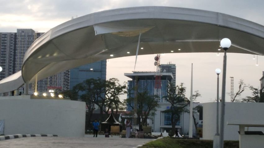 Kualitas Terpal Panggung Lapangan Merdeka Dipertanyakan, Gayo Lues Wajib Ganti