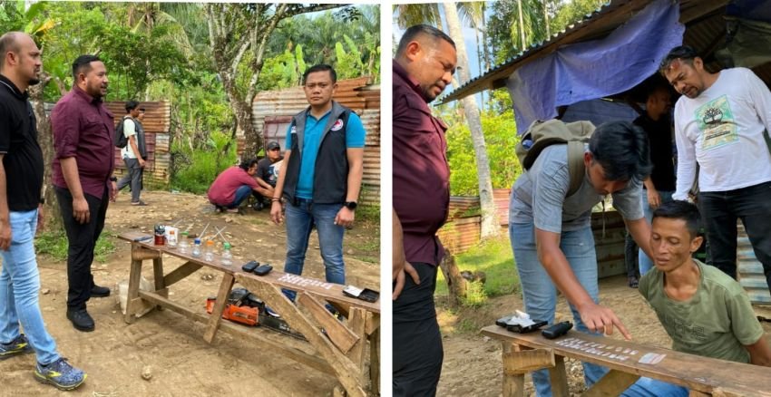 Polrestabes Medan Gerebek Sarang Narkoba di Desa Durin Simbelang, 1 Tsk Ditangkap, 26 Paket Sabu Disita.
