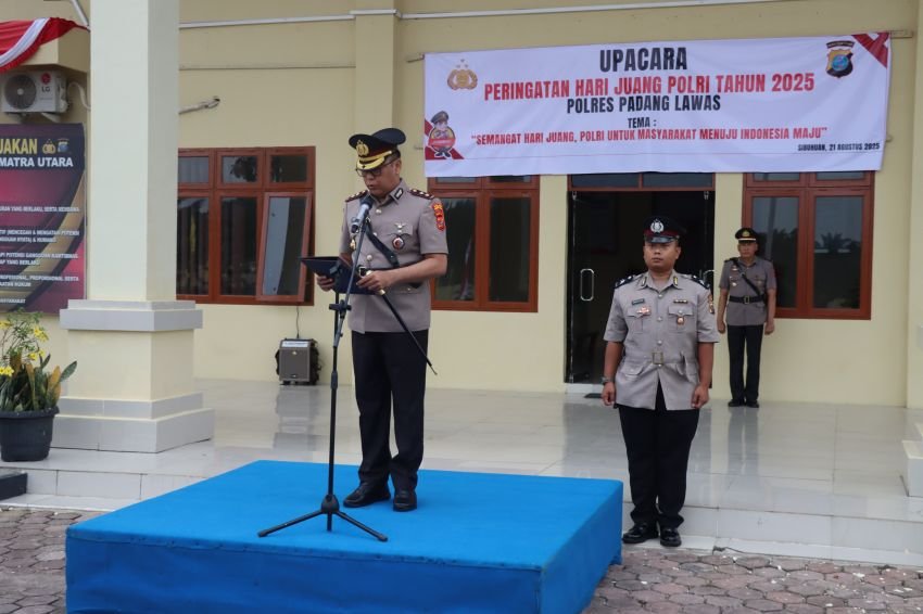 Kapolres Palas Pimpin Upacara Hari Juang Polri, AKBP Dodik Yuliyanto : Peristiwa Proklamasi Polisi menjadi Tonggak Sejarah