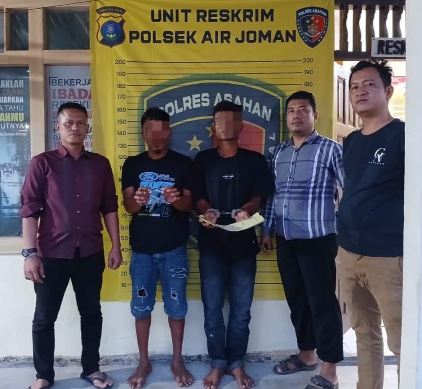 Polsek Air Joman Ringkus Dua Pengedar Narkoba Serta 13 Paket Sabu