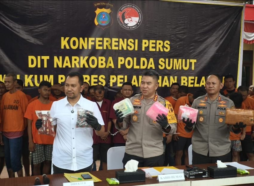 Polda Sumut dan Polres Belawan Ungkap 238 Kasus Narkoba, Sita 28 Kg Sabu dan Puluhan Ribu Ekstasi