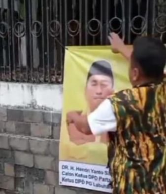Baliho Hendri Dicopot, AMPG Sumut: Pelaku Bukan Kader Kami