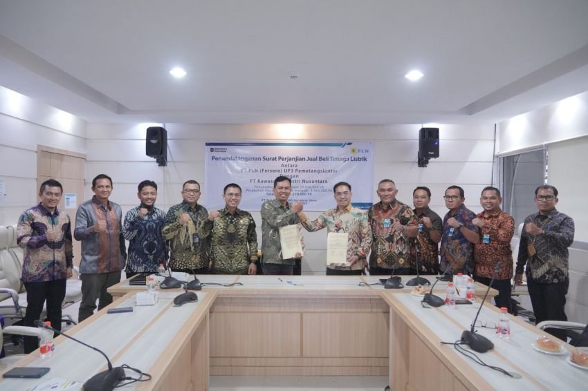 Perkuat Kolaborasi, PLN UP3 Pematang Siantar, PLN Electricity Services dan PT KINRA Teken MoU Jual Beli Tenaga Listrik 32,51 MVA