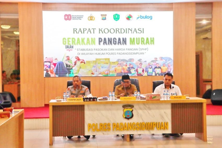 Rapat Koordinasi Gerakan Pangan Murah di Padangsidimpuan: Kolaborasi Polres, Bulog, dan Pemko untuk Stabilitas Harga Pangan