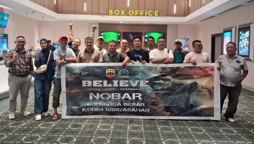 Jelang HUT ke 80 Kemerdekaan RI dan Jalin Silaturahmi, Dandim 0208/Asahan Ajak Wartawan Nobar Film Believe