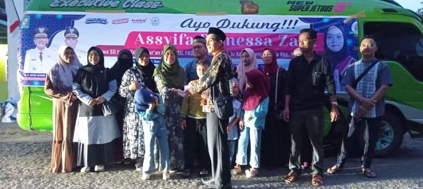 Dua Anak Didik Yayasan Hikmatul Fadillah Simalungun Di Lepas Bupati Simalungun Tampil Dai Cilik TVRI Sumut 2025